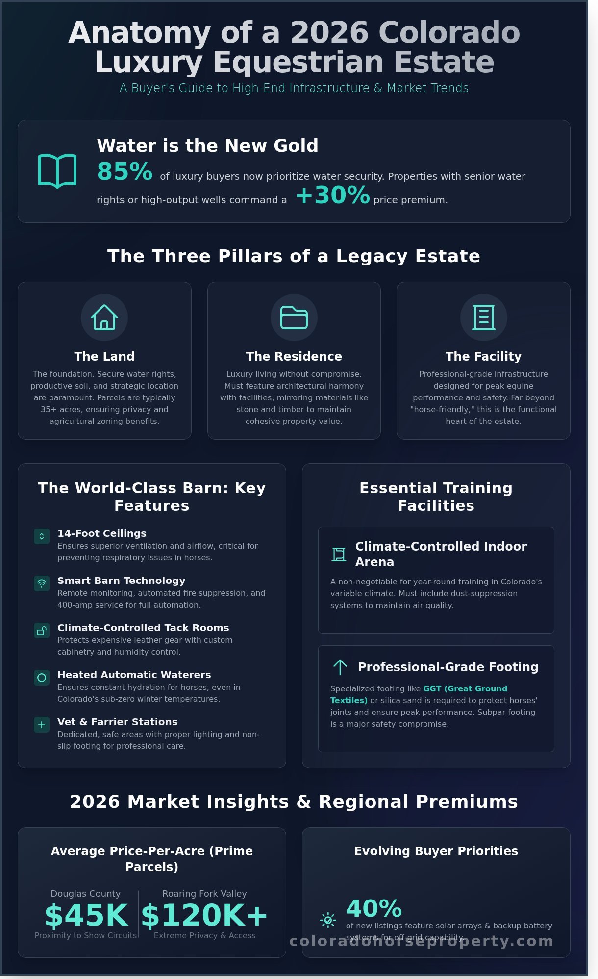 Luxury Horse Property for Sale in Colorado: The 2026 Ultimate Buyer’s Guide - Infographic