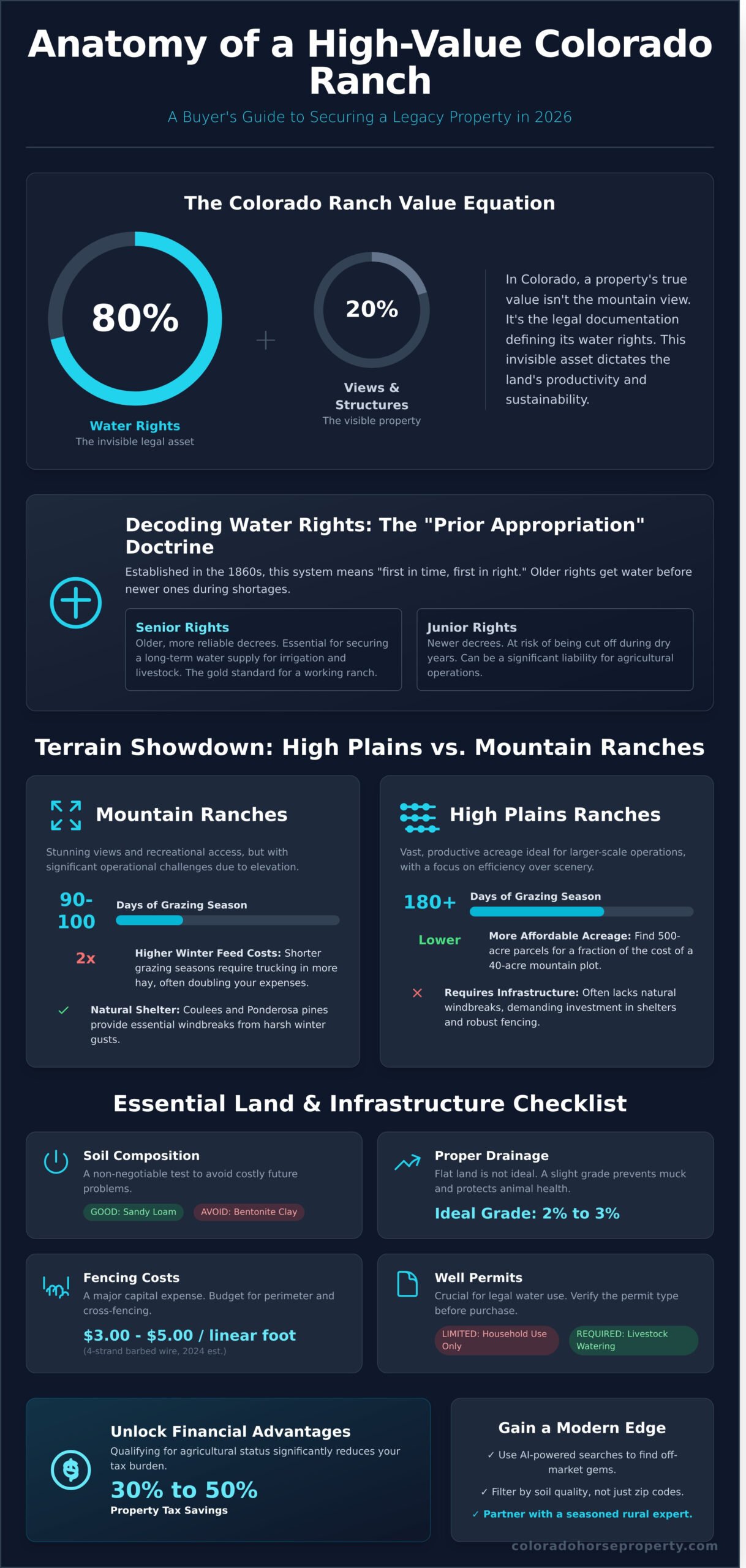 Ranch Land in Colorado: The 2026 Buyer’s Guide to Quality & Value - Infographic