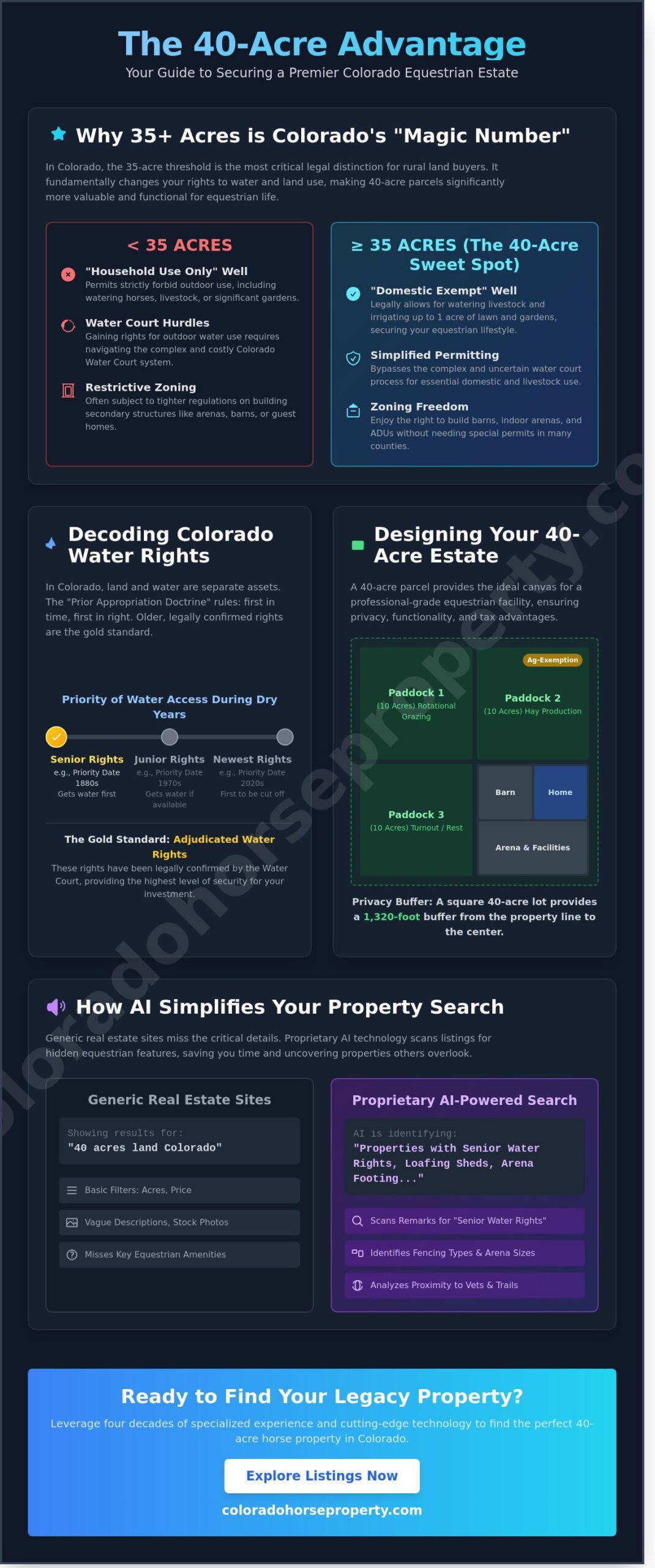 40 Acre Horse Property for Sale Colorado: The 2026 Buyer’s Strategic Guide - Infographic