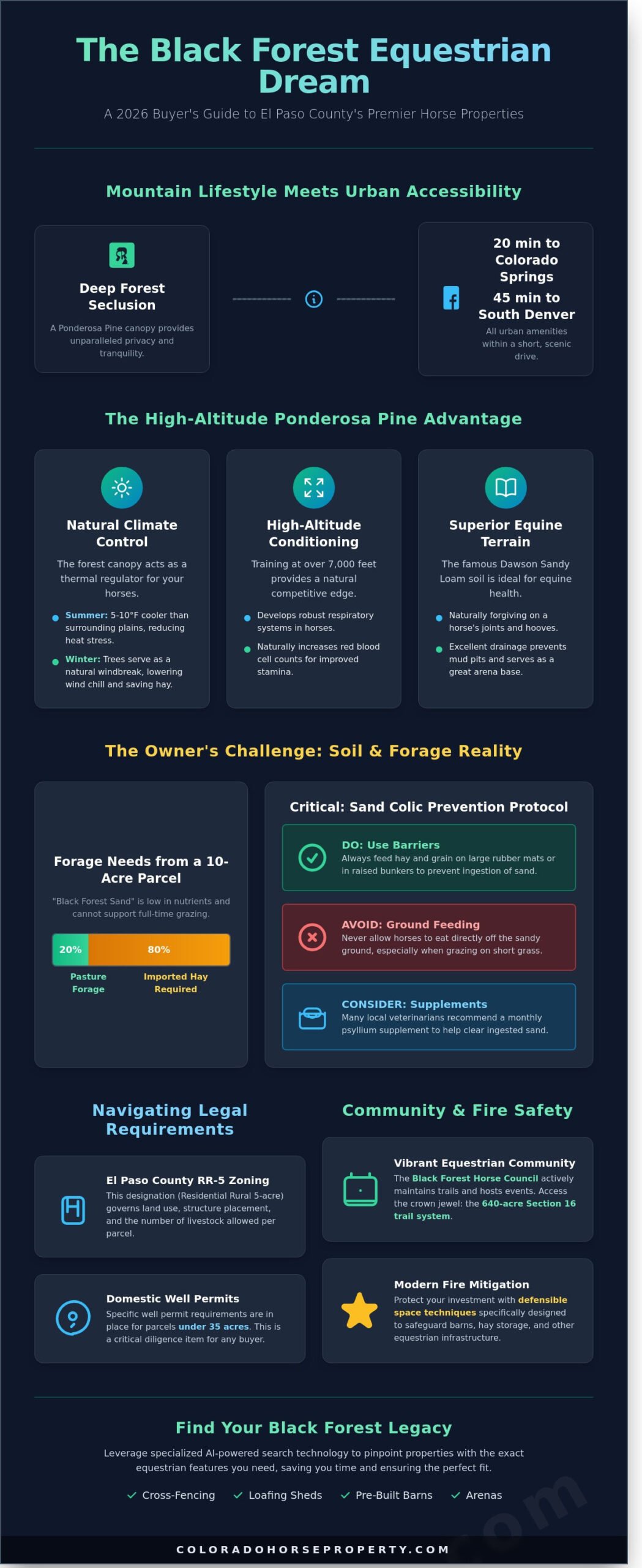Black Forest Horse Property: The 2026 Guide to Equestrian Living in the Pines - Infographic