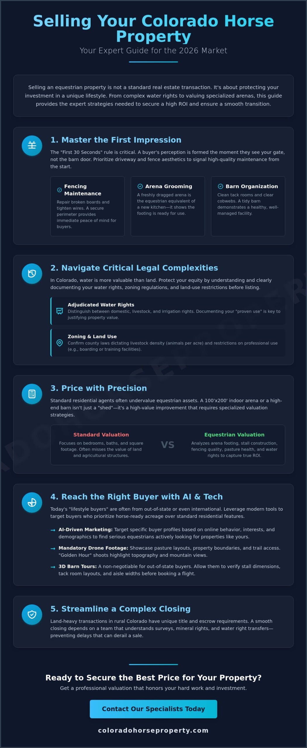 Selling My Horse Property in Colorado: The 2026 Seller’s Guide - Infographic