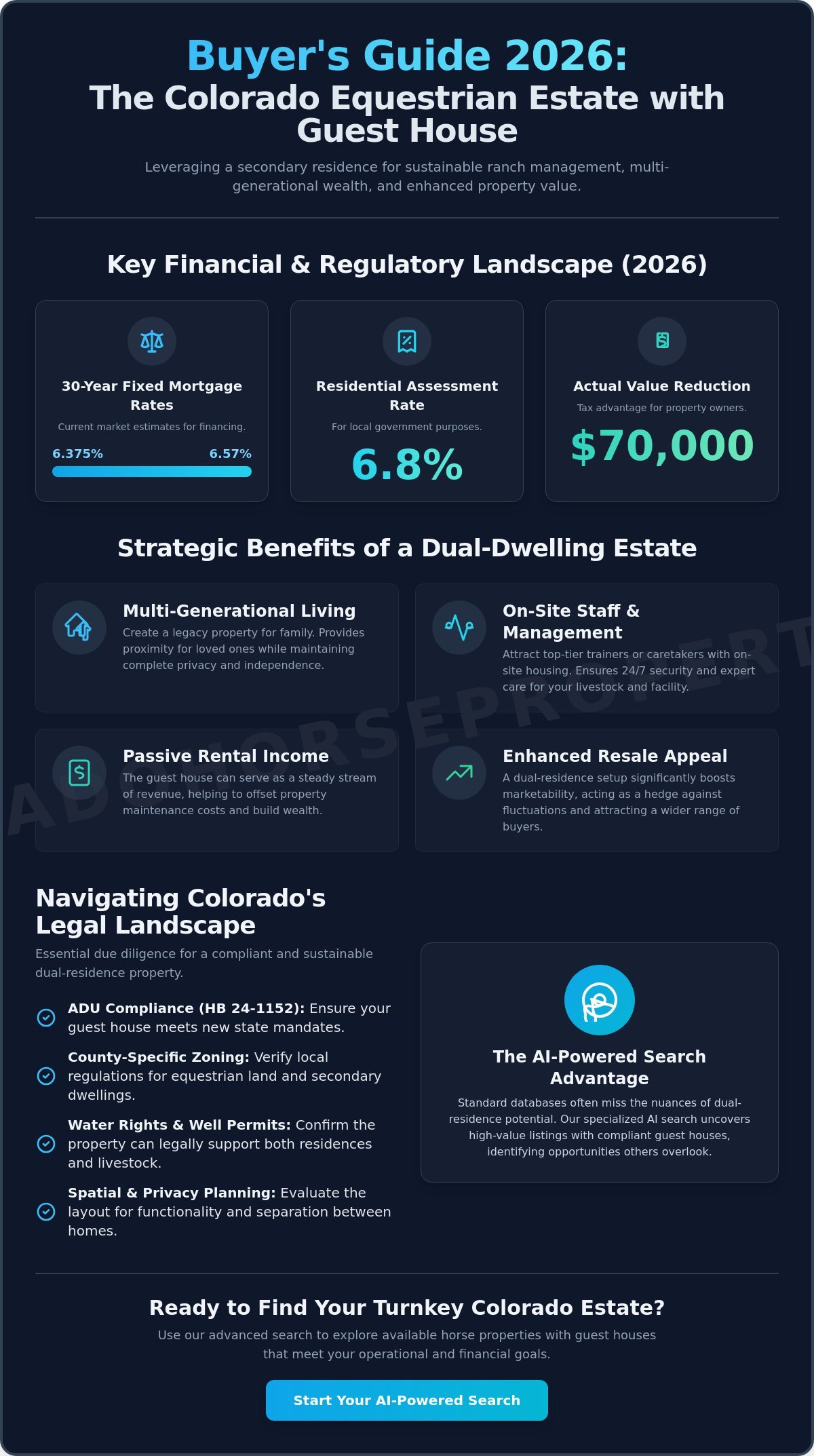 Horse Property with Guest House for Sale Colorado: The 2026 Buyer’s Guide - Infographic
