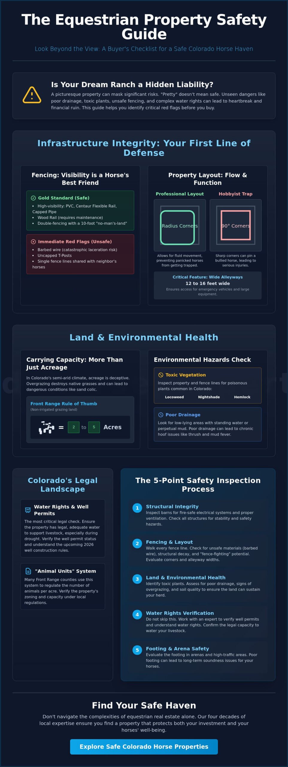 Finding a Safe Property for My Horses: The 2026 Equestrian Buyer’s Guide - Infographic